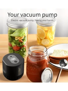 A Set Of Cordless Electric Mason Jar Vacuum Sealers - USB Rechargeable, Suitable For Wide Mouth And Regular Mouth Jars, For Food Storage And Fermentation, Canning Vacuum Sealer