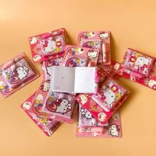 2 pièces/set Ensemble de cahier et stylo à bille KT chat, mini cahier de poche mignon de Sanrio, cahier coloré créatif avec stylo assorti, fournitures de bureau et de papeterie portables pour usage quotidien