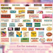 100 Stücke Retro Aufkleber, geeignet für Scrapbooking, amerikanische Vintage Dekorationsaufkleber für Studenten, Schulmaterial, Graffiti Aufkleber, Geschenk zum Schulanfang, Dekorationsmaterial