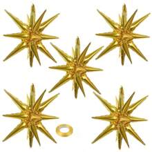 5Pcs 4D Star Foil Balloons Star Explosion Balloons 22inch Balloons Christmas Birthday Wedding Party Decor