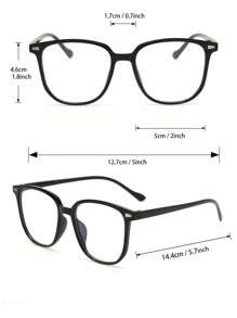 1pc Plastic Geometric Advanced Photochromic Women Fashion Glasses For Suitable For All Face Shapes Fashion Accessories For Summer Beach Vacation,Outdoor,Travel - 1pc 黑框-灰色 - 查看 4