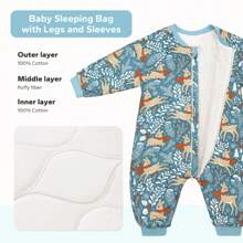 Spring 1.5 TOG Baby Sleeping Bag With Feet Gift Box Toddler Pajamas Baby Sleeping Bag With Legs For 6 Months-3 Years - Christmas Deer - View 8