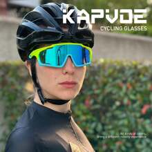 KAPVOE Cycling Glasses, PC Lens, Ventilation System, TR90 Frame, UV Protection, Men Women Sports Cycling Running