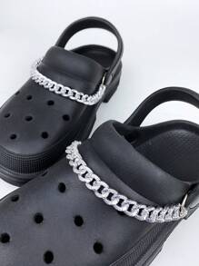 Punk Style Hollow Out Decorative Shoe Chains, Removable Accessory Decoration For Sandals, Beach Shoes, Men & Women