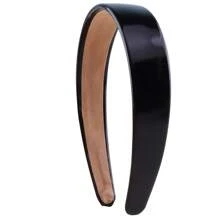 10/5pcs Shiny PU Leather Headbands, Minimalist Wide Hair Hoop, Fashion Headwear For Everyday & Commute, All Seasons