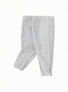 Balabala Baby Girl Lightweight Leggings, Fashion Summer Pants, 2025 New Style - Light Gray - View 5