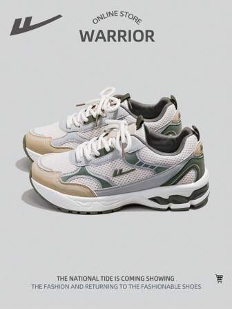 WARRIOR 1 双女式系带透气软底网眼休闲低帮轻便户外运动鞋