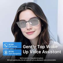 New Smart Glasses For 2025, Automatic Color Changing Glasses, Sunglasses That Automatically Turn Black In 3 Seconds Under Sunlight, Wireless Connection To Smartphones, Audio Glasses For Listening To Music, Making Phone Calls, Supporting AI Voice Assistants, Compatible With Android/IPhone, Suitable For Indoor, Sports, Driving Glasses, Unisex Sunglasses, Anti Blue Light Glasses, Suitable For Holiday Gifts - Black Temples + Gold Frame - View 6