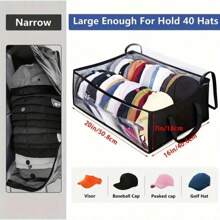 2 bolsas protectoras plegables para el almacenamiento de sombreros, bolsas de almacenamiento transparentes con ventana para mantener la forma y limpieza de los sombreros