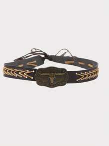 3 sztuki pasków do kapeluszy kowbojskich w stylu western, skóra, możliwość ozdobienia wzorem głowy krowy, dostępne w trzech stylach, bardzo uniwersalny fason, odpowiedni do wszystkich rodzajów kapeluszy kowbojskich i filcowych.