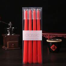 4pcs/Box Cone Shaped Wax Candles, Available In Red, Pink, Purple And White Colors, Suitable For Easter, Graduation And Other Festive Occasions, Romantic Candles For Home Decor, Gifts For Friends And Women, Ideal For Weddings, Events, Cozy Restaurants And Home Decoration. - Multicolor - View 16