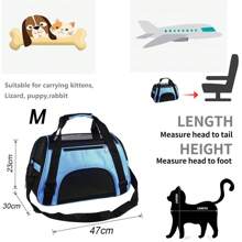 Bolsa Transportadora para Mascotas Plegable para Gatos y Perros Portátil para Exteriores - Morado - Ver 8