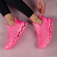 1 Paio di scarpe sportive di colore tinta unita, nuove scarpe sportive da donna stile britannico primavera/estate 2025 con lacci, punta tonda, suola alta antiscivolo, di moda, traspiranti, con suola spessa, da studentessa