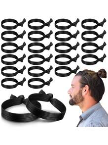 10 件/包 男士夏季运动弹力打结头带，透气涤纶发带腕带