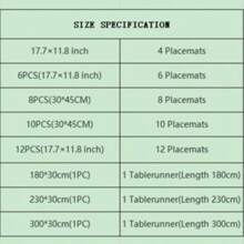 12/6/4/1 Pc Placemats PVC Place Mats, Washable, Easy To Clean, Wipe, Anti-Slip, Heat Resistant, For Kitchen Table Indoor/Outdoor Dining Table Mats For Camping, Festival, Wedding, Party