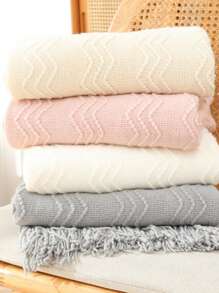 50 X 60 Inch Diamond gebreide deken, lichtgewicht zacht comfortabel voor bed, bank, cottage, buiten, reizen, kantoor