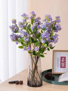 1 peça Lilás Simulado, Osmanthus Thousand Mile, Flor Artificial de Haste Longa, Adequado para Decoração de Casa na Primavera, Jardim, Cozinha, Sala de Estar, Balcão, Centro de Mesa de Jantar, Casamento, Noivado, Decoração de Festa, Arranjo de Buquê de Vaso DIY, Não Necessita de Fonte de Alimentação