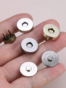 1/3/6pcs Magnetic Alloy Snap Closure, Hand Sewn Magnetic Snaps For DIY Fashion Crafts, Vintage Bag Metal Clasp Turn Locks Twist Button, For Shoulder Bags & Clothes, Diy Crafts Accessory, For Diy Handbag, Leather Craft Bag Purse, Hardware Elegant Golden Bag Accessories, Handmade Bag Accessories