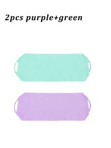 带手柄的长款去角质背部磨砂丝瓜络，去角质背部毛巾，去角质身体磨砂背部磨砂，可拉伸抽绳，用于淋浴，日式沐浴洗脸巾，韩式去角质丝瓜络毛巾，美容巾，海绵丝瓜络身体磨砂，家居浴室装饰，秋季装饰，返校 - 彩色 - 查看 25