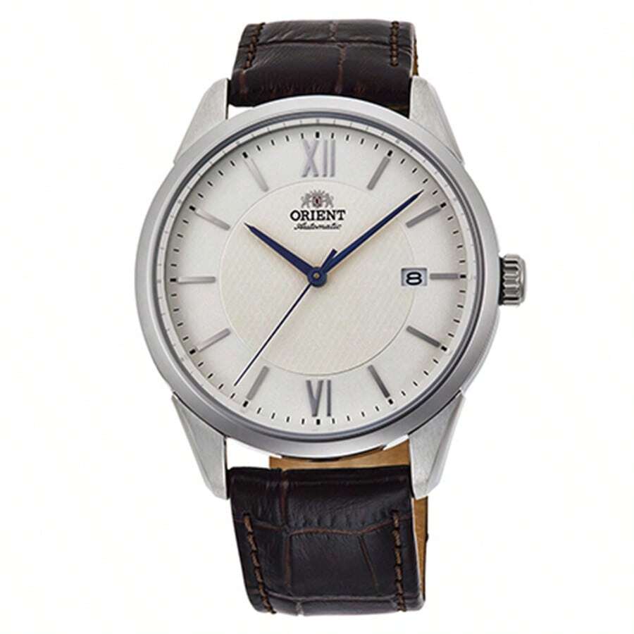 Orient Reloj de pulsera mecánico automático para hombre con esfera blásica clásica, RA-AC0017S10D, resistente al agua 100M - Blanco - Ver 1