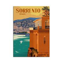 1 pieza Pintura de lienzo La Dolce Vita y Vintage Spritz Positano Italia sin marco para decoración de habitación de invitados y como regalo