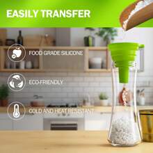1pc Pink Small Foldable Mini Household Plastic Funnel For Pouring Oil With Silicone Funnel Camping - Pink - View 6