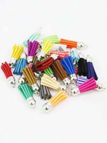 (20pcs/Pack) 4cm Retro British Style Tassels Keychain, Brooch, Clothing Decor, Bag Charm, Handmade DIY