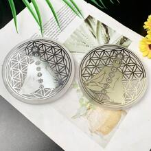 1PC 10CM Natural Crystal Selenite Slice Slab Sun Moon White Gypsum Charging Plate Cleansing Tree Of Life Energy Stone Meditation Divination Fengshui