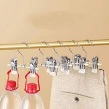 10 pièces set de pinces multifonctionnelles, pinces réglables, antidérapantes, pinces pour pantalons en métal brossé, pinces portables pour le séchage des chaussures, pour une utilisation dans les magasins de vêtements et les ménages, pince sans trace
