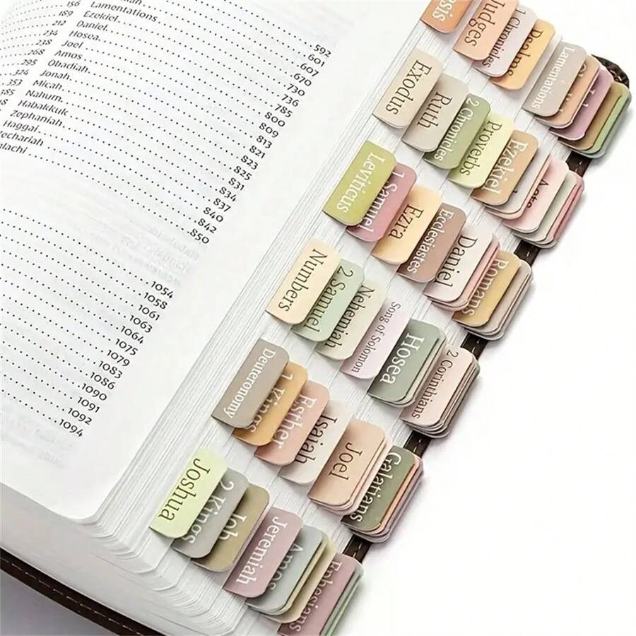 Onglets Bibliques Bohème - 75 étiquettes Laminées - Pour Bible Organisée Et Facile à Lire