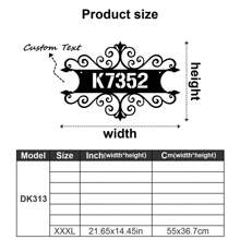 1pc Custom Vintage Metal Doorplate Decorative Art, Rural Street Nameplate Wall Decorations - Personalized Door Numbers And Text - Wall-Mounted Multifunctional Address Signs, House Numbers, Outdoor Address Signs, Farmhouse Door Art Gifts Birthday Graduation - Multicolor - View 26