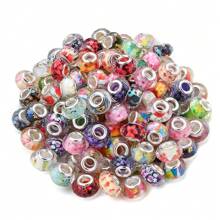 20 件 Y2K 风格大孔树脂珠 Panjia 设计 DIY 手链珠宝制作用品