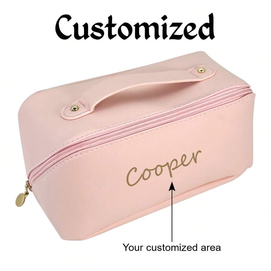 1 件个性化化妆包、定制化妆包、定制化妆包、人造革化妆盥洗包、定制雕刻化妆品收纳包、送给她的个性化礼物、送给伴娘的个性化礼物、旅行化妆包、随身旅行化妆盒、妈妈生日礼物 - 彩色 - 查看 1