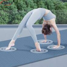 LOMILD 1pc Foldable Yoga Mat, Made Of TPE Material, Non-Slip Yoga Pad, Lightweight And Easy To Store, Ideal For Home, Gym, Outdoor Yoga, Convenient Non-Slip Mat - Gray Blue - View 9