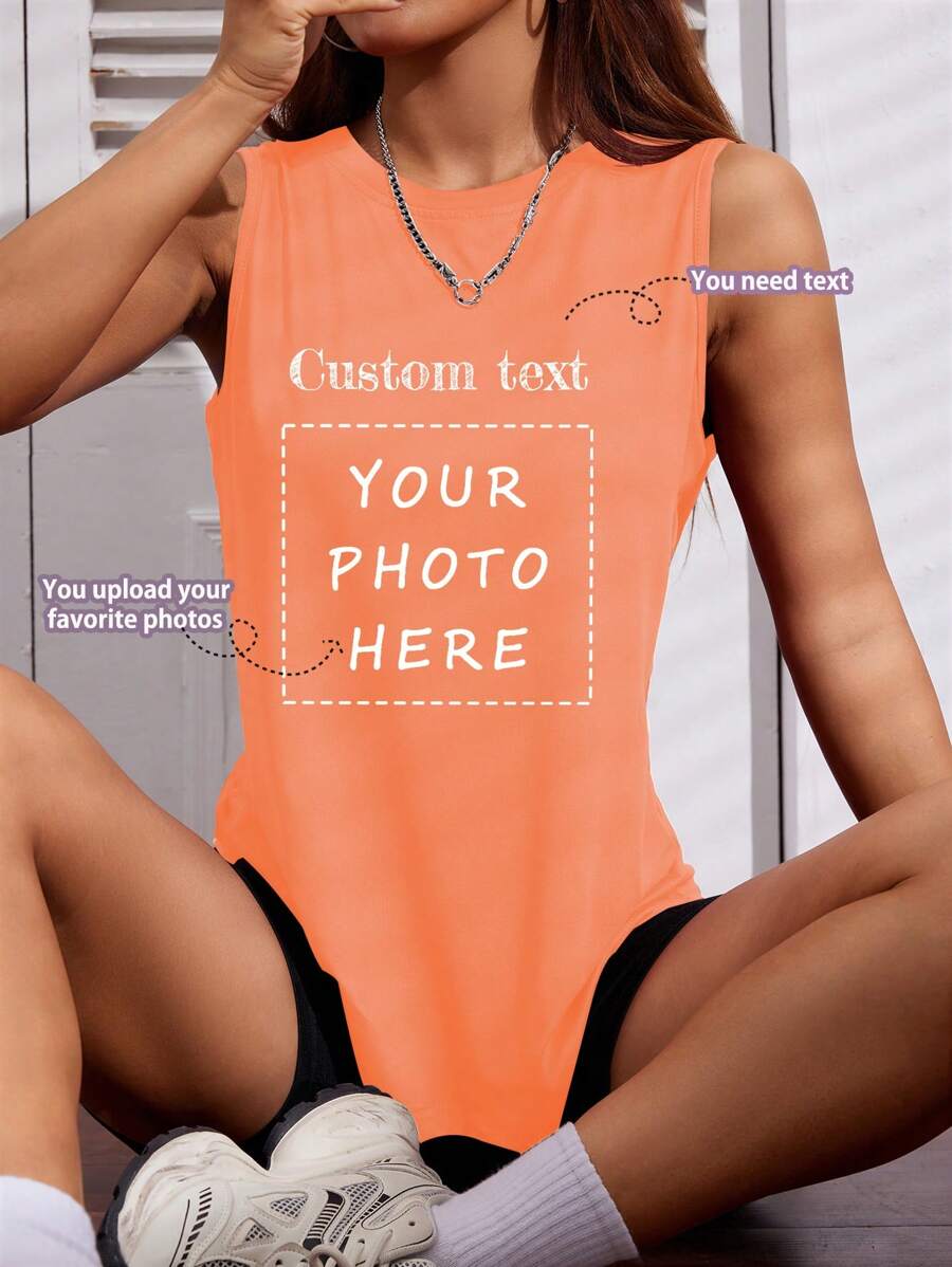 定制个性化礼品，定制印刷标语，添加您自己的文字/图片（徽章图案/公司徽标/家庭照片/自拍）来设计您自己的个性化印刷活动上衣