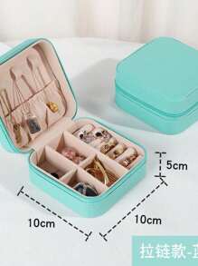Small Jewelry Box With Zipper Closure Code L-3333 - 淡紫色 - 查看 4