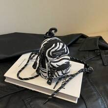 Mini Pouch Small Canvas Coin Purse Wallet, Travel Tactical Bag For AirPods, Earphones, Galaxy Buds, Coins, Keys, Paper Money - Zebra, Leopard, Cow, Cherry, Daisy Print - Multicolor - View 12