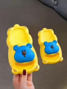 Tongs d'été pour enfants, super mignonnes avec motif de lapin pour filles. Antidérapantes, avec semelle souple, modèle avec inscription. Tongs pour garçons avec motif de dessin animé.