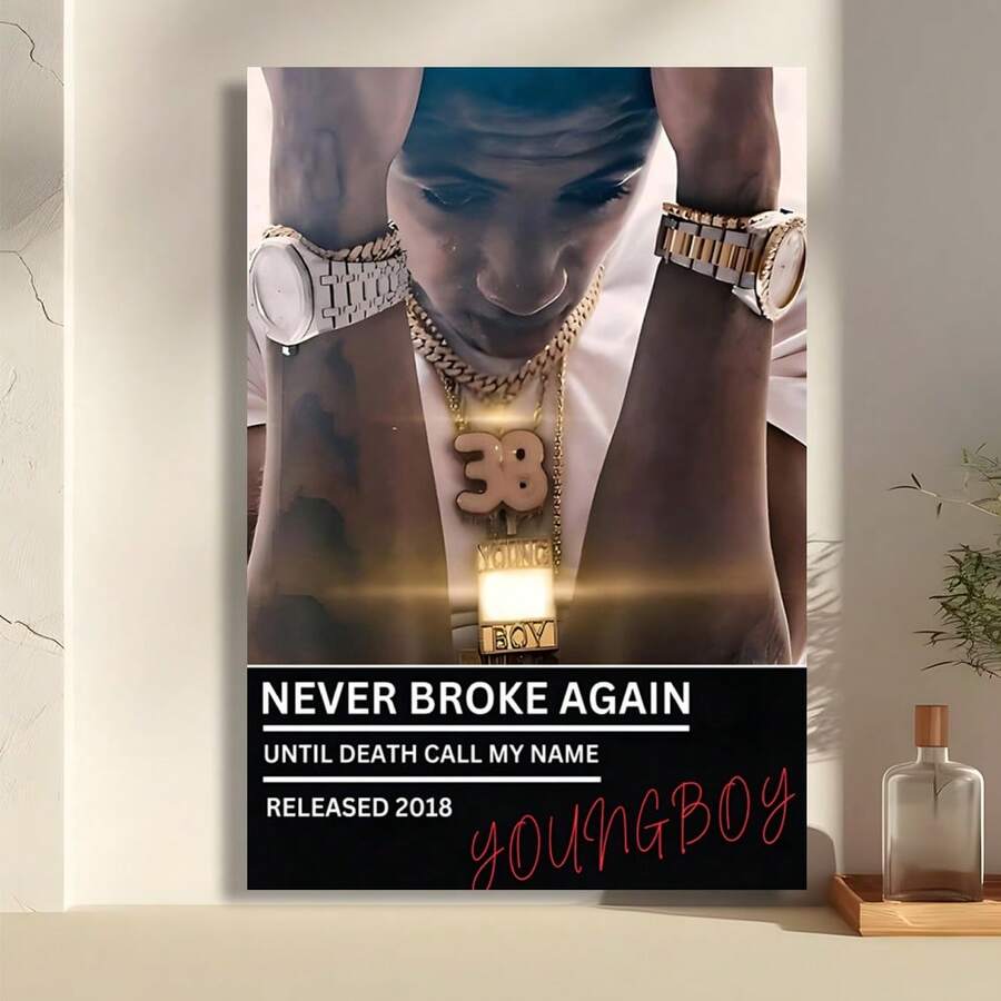Framed Hip Hop Poster Album Cover Print   Hip Hop Wall Art Poster,  Perfect Gift Idea, Perfect For Room DecorBirthday Party Decor, Mother's Day New Year Easter Gift Home Living Room Office Wall Decor, Perfect Gift And Wall Decoration - Framed - View 1