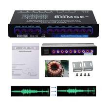 BOMGE 7-Band Car Audio Equalizer Pre-Amp Car Crossover Car Audio Graphic Equalizer Amplify Car'S Sound With 2 Inputs (RCA & High) 6 Outputs For Cars RVs Motorcycles Yachts, Without Battery - 黑色 - 查看 5