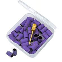 30pcsNail Wrap Nail Sanding Head Sand Ring Electric Sanding Machine Special Nail Sanding Ring Color Multicolor Box Assembly Bearing