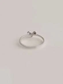 1 pieza Anillo con forma de corazón de plata de ley 925 minimalista y hermoso, adecuado como regalo de aniversario/Día de San Valentín para mujer/dama - Ver 6
