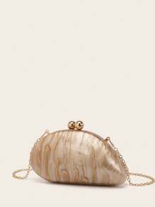 Women Evening Clutch Bag Bridal Wedding Acrylic Asymmetric Shaped Clutch For Women Prom With Detachable Metal Chain For Wedding And Party Shoulder Bag Women Clutch Purses For Ladies Handheld Evening Bag Versatile Cocktail Party New Wallet Banquet Bag - Multicolor - View 15