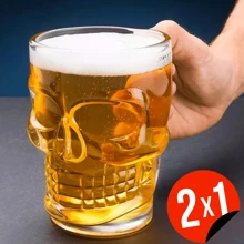 Tarro calavera, tarro cervecero 2pack - transparente - Ver 1
