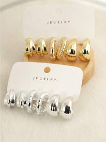 6 a 12 piezas Pendientes de moda y creativos, adecuados para que las mujeres los usen durante todo el año