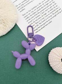 1 件热销亚克力狗形气球钥匙扣，装饰性汽车包饰物 - 彩色 - 查看 2