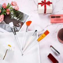 4pcs  Face Mask Brush Set Includes Soft Fan Facial Brushes Acid Applicator Brush Makeup Tools For Eyelash Mask Mixed Cream - 1 - View 5