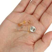 10/100pcs Multi-Size Metal Blank Post Round Stud Earrings Base Earbuds DIY Earbuds Make Earring Accessories