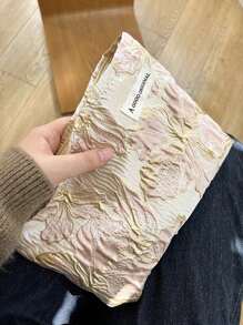 1 件化妆包、手拿包、化妆包、盥洗包、化妆袋、提花面料、花卉纹理、复古风格、优雅、大容量、轻便便携、通勤约会、礼物之选、适合返校、任何场合、时尚女性 - 彩色 - 查看 8