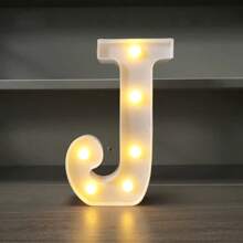 1pc LED Strip Light Marquee Sign - White Illuminated Letter Decoration For Home, Wedding, Birthday And Party - Waterproof Bulbs, 6.3" Height, PVC Material, Battery Powered Box, Ideal For Bar Or Desktop Decor